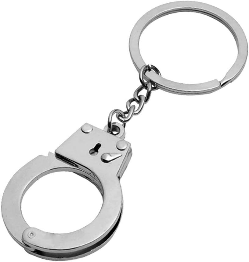 Dabihu Handcuffs Keychain Couple Keychains Mini Handcuffs Metal Keychain Novelty Keyring Alloy Key Chain Gift for Friend Boyfriend Girlfriend Husband Christmas Birthday Gift for Him Her