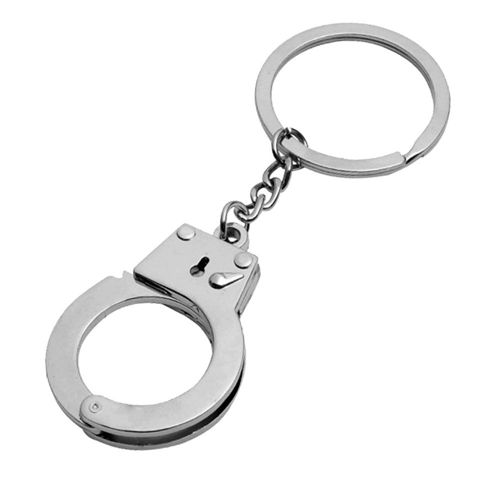 Dabihu Handcuffs Keychain Couple Keychains Mini Handcuffs Metal Keychain Novelty Keyring Alloy Key Chain Gift for Friend Boyfriend Girlfriend Husband Christmas Birthday Gift for Him Her