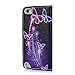 iPod Touch 5 Case, iPod Touch 6 Wallet Case - Mavis's Diary Colorful Painted Purple Dream Butterfly Premium PU Leather Cover for Apple iPod Touch 5th & 6th Generation