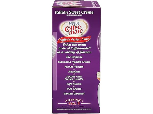 COFFEE-MATE 84652CT LIQUID COFFEE CREAMER ITALIAN SWEET CREME 0.375OZ MINI CUPS 50/BX 4 BOX/CTN