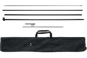 VEVOR Feather Flag Pole Kit, Swooper Flag Pole Set 16.3 ft, Sign Flag Poles for Business Advertising Flags Outdoor, with A Gr