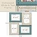 Excello Global Products Collage Picture Frames from Rustic Distressed Wood: Holds Four 4x6 Photos: Ready to Hang. Shabby Chic, Driftwood, Barnwood, Farmhouse, Reclaimed Wood Picture Frame Collage (White & Turquoise)