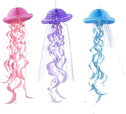 photo Tissue Paper Jellyfish osaladi 3pcs jellyfish paper lantern