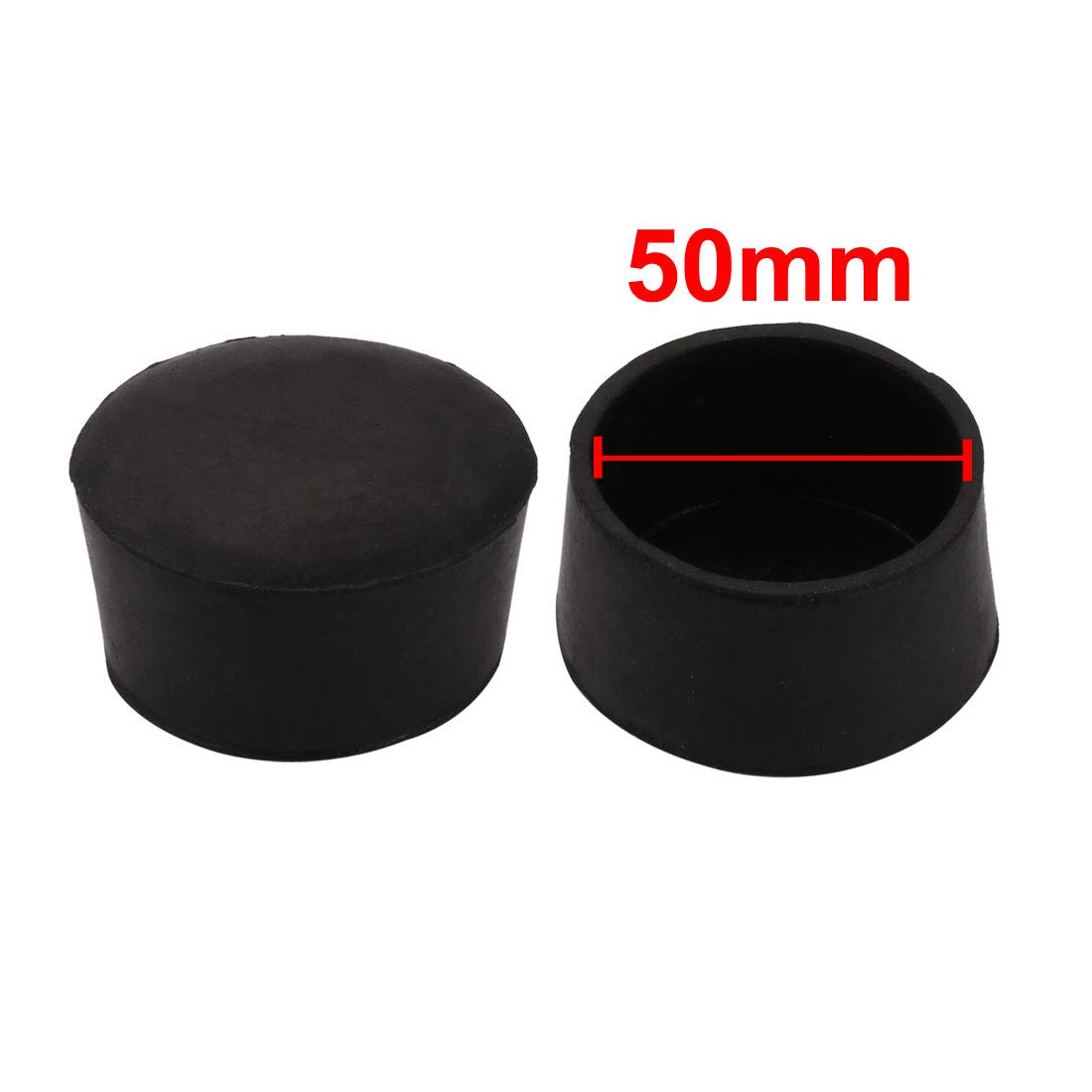 Tappo per tubo con tappo terminale in plastica rotonda nera Inserti