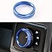 Aluminum Alloy Car Inner 4WD Switch Knob Ring Cover Trim For Ford F150 XLT 2016 2017(Blue 4WD Knob Cover)