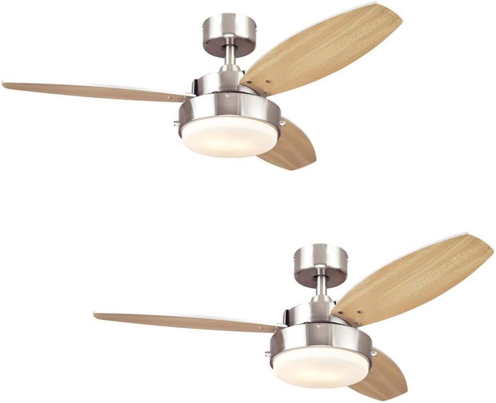 Ciata Lighting 42 Courier shipping free Super intense SALE Inch Alloy Indoor Nicke in Fan Ceiling Brushed