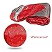 Abco Tech Sleeping Bag – Envelope Lightweight Portable, Waterproof, Comfort with Compression Sack - Great for 4 Season Traveling, Camping, Hiking, Outdoor Activities and Boys. (Single) (Red)