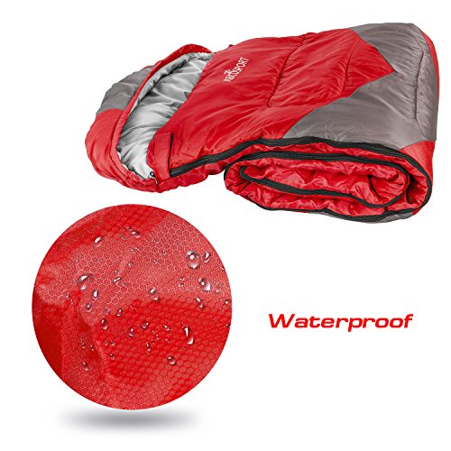 Abco-Tech-Sleeping-Bag--Envelope-Lightweight-Portable-Waterproof-Comfort-with-Compression-Sack-Great-for-4-Season-Traveling-Camping-Hiking-Outdoor-Activities-Boys-Single