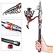 YONGZHI Fishing Poles with Spinning Reels Combos Telescopic Fishing Rod for Travel Saltwater Freshwater Fishing Bass Trout