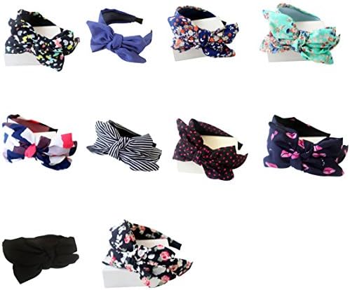 10 pcs Big Bowknot Ribbon Hair Accessory Rabbit Ear Headband Bow Head Band