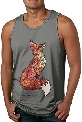 Ekson Fox Men's Premium Fitted Jersey Tank DeepHeather
