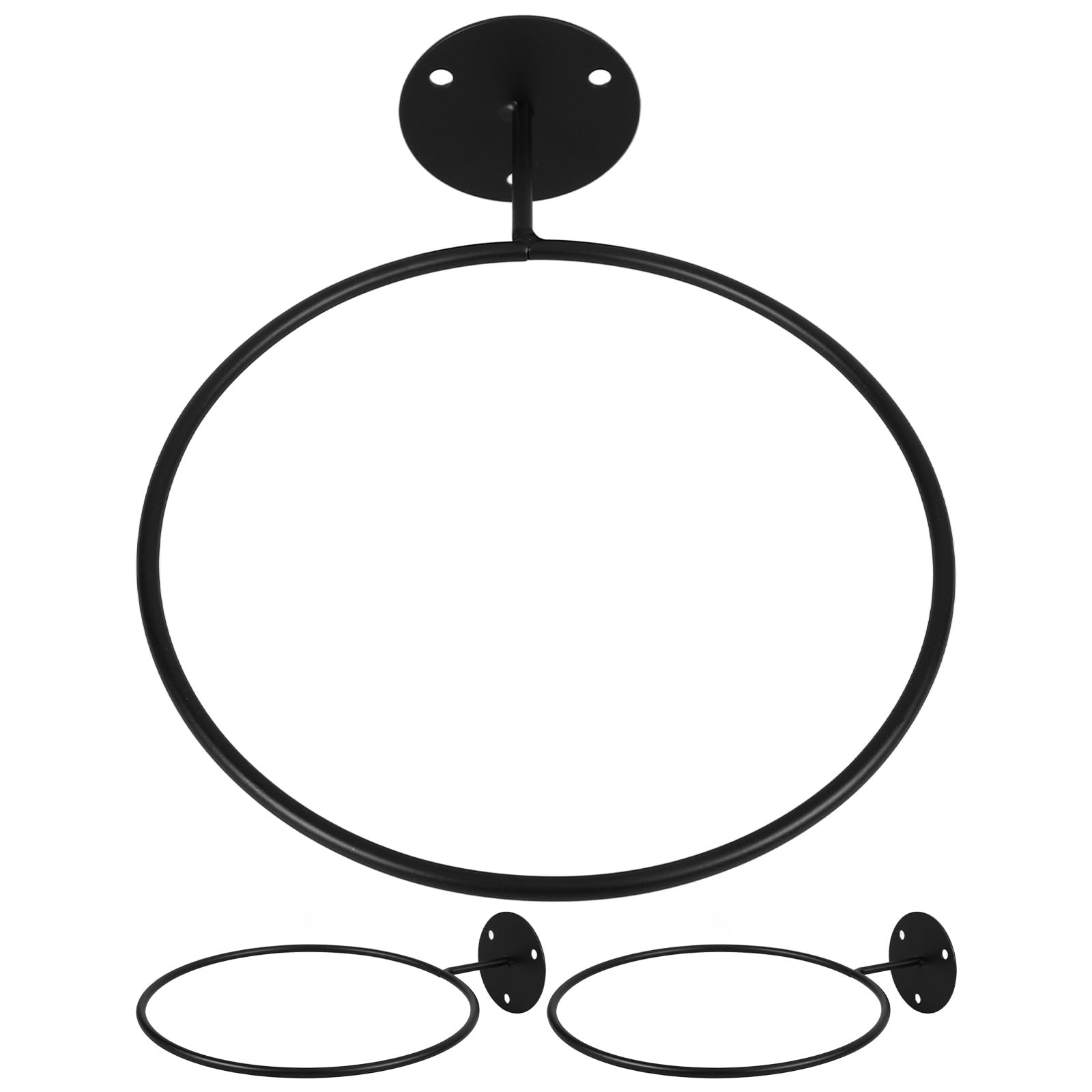 TOPBATHY 3pcs Metal Ball Holder Wall Mount Plant Holder Ball Rack Holder Wall Storage Organizer for Basketball Volleyball Soccer Ball Football Display