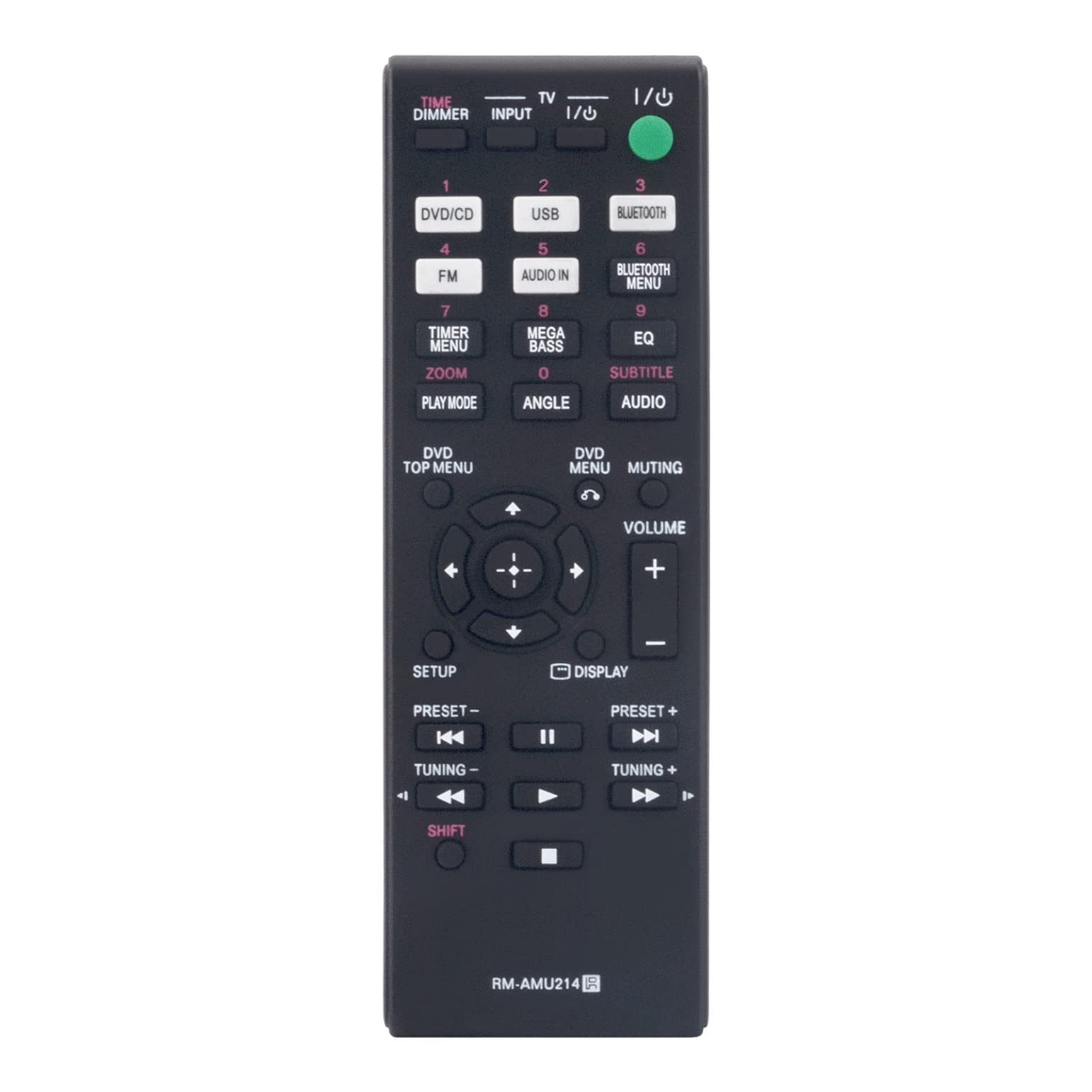 VINABTY RM-AMU214 Remote Control Replacement for Sony Home Audio SYSTEM CMT-SBT40D HCD-SBT40D CMTSBT40D HCDSBT40D SS-SBT40D