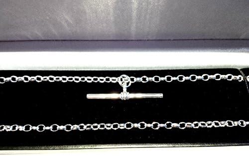 Silver Albert / T-Bar 18" Belcher Chain