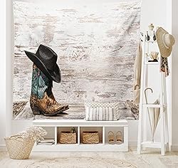 Ambesonne Western Tapestry, Traditional Rodeo