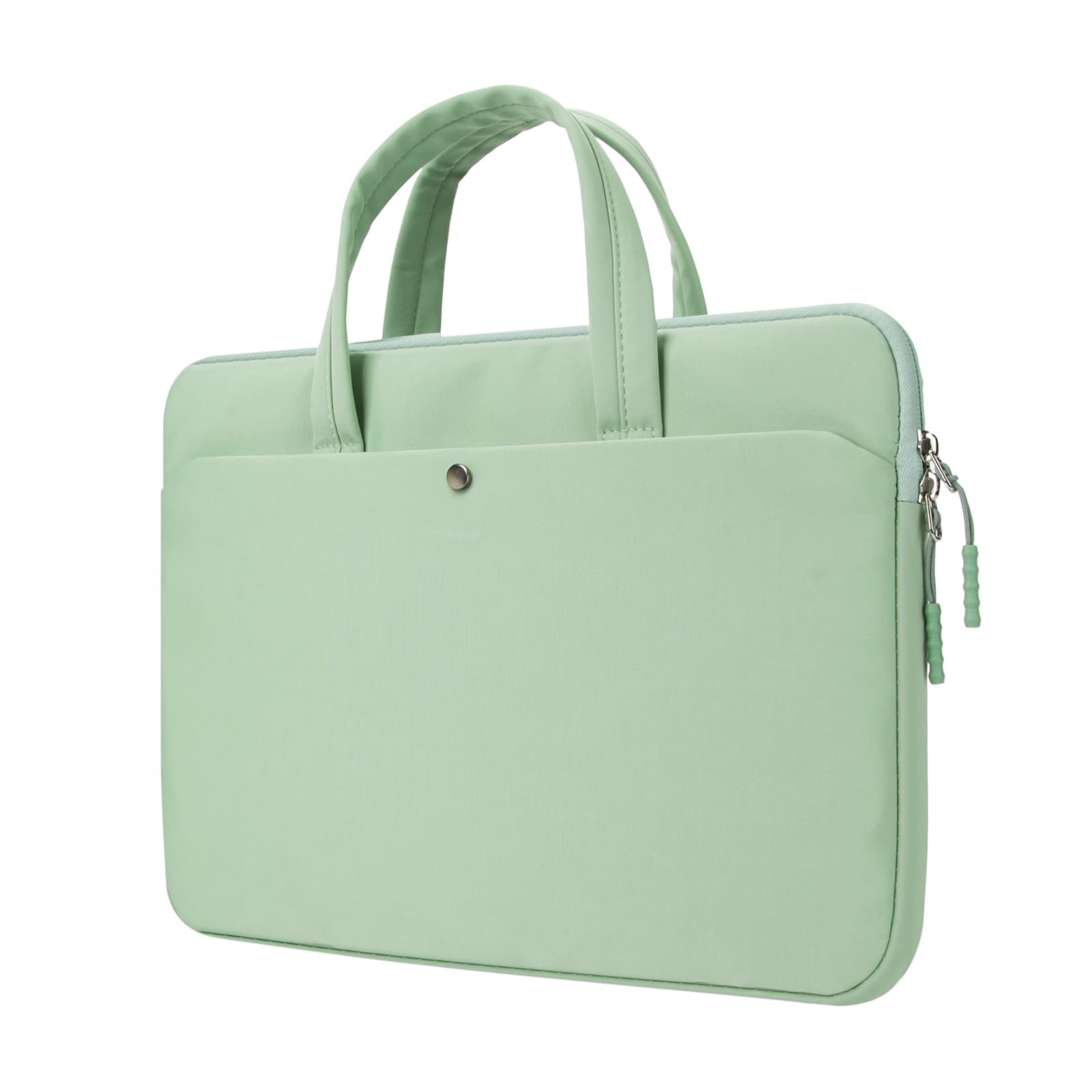 jooeer 14 Inch Laptop Sleeve Waterproof Padded Case for MacBook Pro M2/M1 A2779 A2442 2023-2021 Chromebook Notebook 14", Protective Puffy Cover Slim Carrying Bag with Handle Pocket, Green