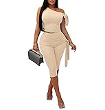 Vssjavun Women's 2 Piece Outfits Sexy Sleeveless