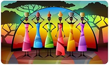 African Women Doormat Entrance Mat Floor Mat Rug Indoor/Outdoor/Front Door/Bathroom Mats Rubber Non Slip Size 30 x 18…