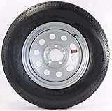 15" Silver Mod Trailer Wheel with Bias St205/75d15 Tire Mounted (5x5) Bolt Circle