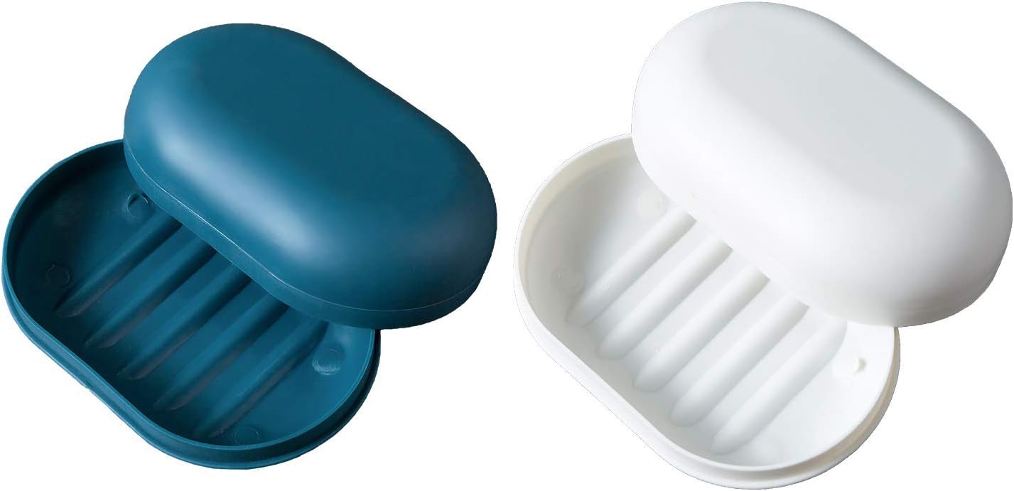 vr idea 2Pack Soap Dish Travel Soap Box Soap Container Perfect for