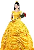 Cosplayhome Women's Beauty and the Beast Belle Princess Cosplay Dress Gown
