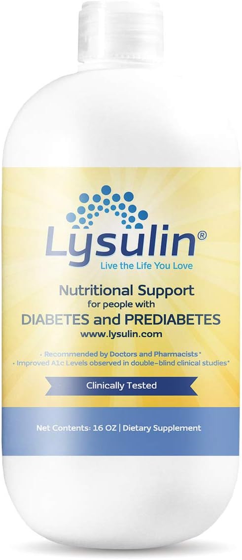 Lysulin - Blood Sugar Support Supplement to Boost Glucose Control - Natural Diabetic Formula to Lower Blood Glucose for Type 2 Diabetes Or Prediabetes - Once A Day Liquid (16Oz - 1 Month Supply)