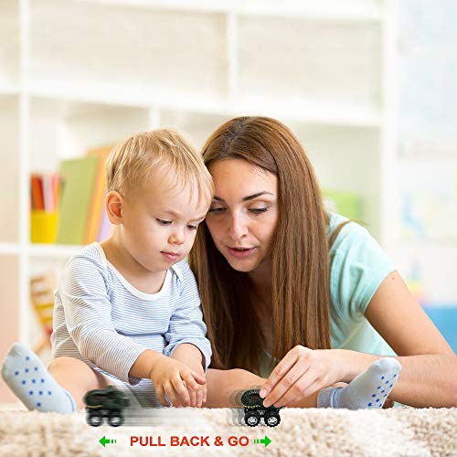 image for GreenKidz Pull Back Dinosaur Car Toys The Epic Dino Monster Truck Mach