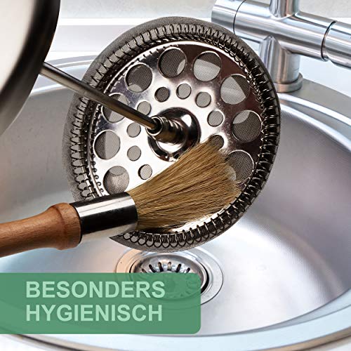 Coffeema® Premium French Press 1 Liter – Hochwertiger Kaffeebereiter – Inklusive Zubehör – Moderne Stahloptik (Edelstahl… – Bild 6