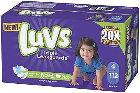 Luvs Luvs Triple leakguards Diapers Size 4 112 Count, 112 Count
