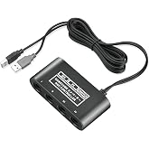 Gamecube Controller Adapter for Nintendo Switch / OLED / Switch 2 Gamecube Adapter, Compatible with PC WII U Switch2, Support 4 Gamecube Controller to Play Supper Smash Bros with 70IN Long Cable