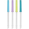 REDUCE Reusable Coldee 2.0 Splash Straw Set, 4 Pack - Spill-Proof, BPA-Free, Dishwasher-Safe - Fits 14 oz Coldee Tumblers and Mugs, Assorted Colors