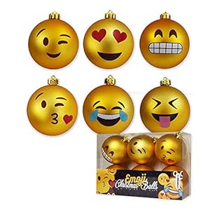 1 set – Emoji Kerstballen