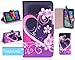 Galaxy S5 Case, Tradekmk(TM) Purple Temptation Stand Wallet Leather Case Cover with Credit ID Card Slots and Stylus Pen Fit For Samsung Galaxy S5 I9600