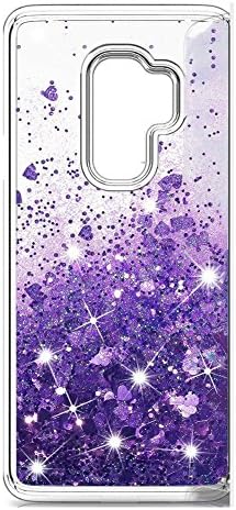 Nokia 6 2018 Case,Gochina Clear Flowing Liquid Floating Glitter Sparkle TPU + Shockproof Hard PC Protective Case for Nokia 6 2018 (Purple)
