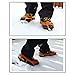 Uelfbaby 19 Teeth Micro spikes Footwear Ice Traction System Safe Protect for Walking, Jogging, or Hiking on Snow and Ice(19 Spikes/ Orange)