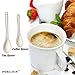 Porlien 6-inch White Teaspoons, Small Coffee Spoons Set of 6, Perfect for Mugs and Coffee Cups