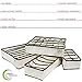 Underwear Sock Drawer Closet Organizer – Set of 4 Collapsible Beige Fabric Foldable Storage Boxes Draw Organizers Divider for Panties Bra Tie Belt Socks Lingerie Clothing Fits Under Bed Closet 1 pack