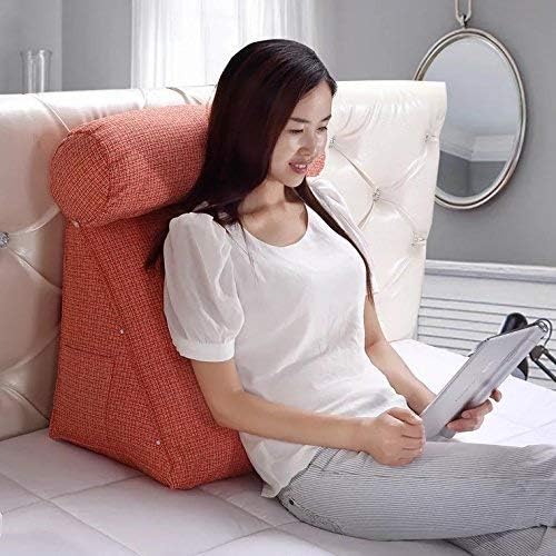 Hiltow Triangle Pillow Back Wedge Cushion Backrest Reading Pillow Sofa Bed Office Chair Rest Cushion Back Support Throw Pillow