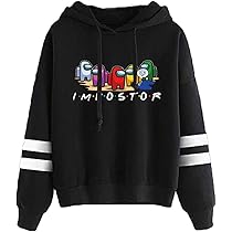 Among Us Hoodie, Impostor Hoody, Pullover Hooded Game Sweatshirt(Style02,Small)  at Amazon Men's Clothing store