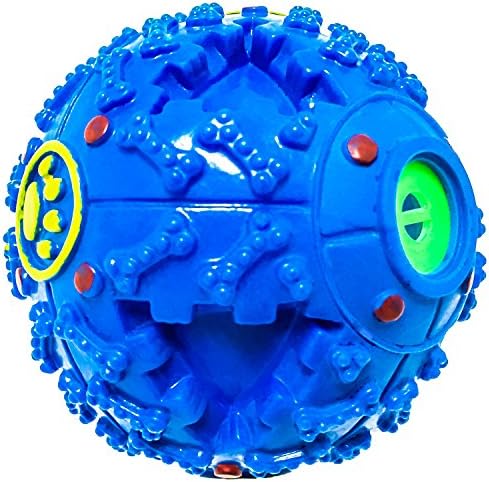 Mideand Interactive Dog Toys IQ Treat Dispensing Ball Non-Toxic Hard Plastic Funny Dog Puzzle and Toys for Boredom for Small/Middles Dogs 2.6inch Blue