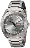 Citizen Men's Super Titanium Japanese-Quartz Watch with Strap, Silver, 22 (Model: AW0060-54A