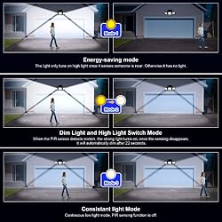 WWimy Solar Lights Outdoor, 210 LED 2500LM Motion