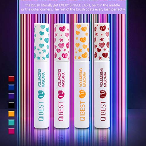 Allbestaye-Bunt-Mascara-Wimperntusche-Wasserfest-Volumizing-Wimpern-Curling-Slender-Langlebig-Augen-Make-up-Schwarz-Lila-Blau-Grn-Rot