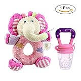 Baby Fruit Feeder Pacifier - Fresh Food Nibble Weaning Tool Baby Feeding Tool Fresh Safe Food Feeder Nibbler Safety (Pink)