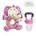 Baby Fruit Feeder Pacifier - Fresh Food Nibble Weaning Tool Baby Feeding Tool Fresh Safe Food Feeder Nibbler Safety (Pink)