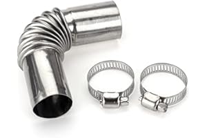 Silver Stainless Steel Air Diesel Parking Heater Exhaust Pipe Tube Elbow Connector for Webasto Eberspacher Diesel Boat Heater