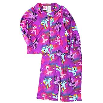 Amazon.com: My Little Pony Girls Flannel Coat Pajamas (4 