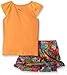PUMA Little Girls' Toddler Tee and Skort Set, Orange Pop, 3T