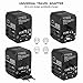 Universal Travel Power Adapter All in One Worldwide International Wall Charger AC Plug Adaptor with 5.6A Smart Power USB and 3.0A USB Type-C For USA EU UK AUS Phone Tablet Laptop (Black 4USB+Type C)