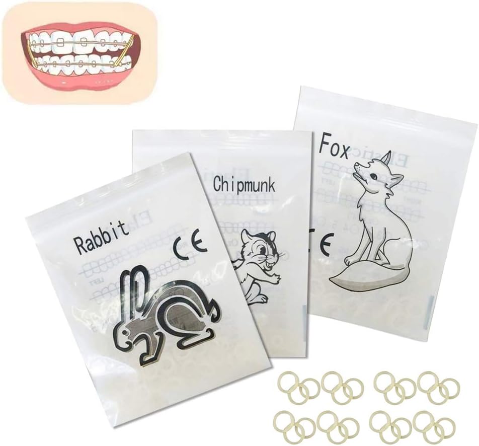Lot De 200 Cales Rotatives élastiques Pour Orthodontie - Gris Argenté/clair - Neuf